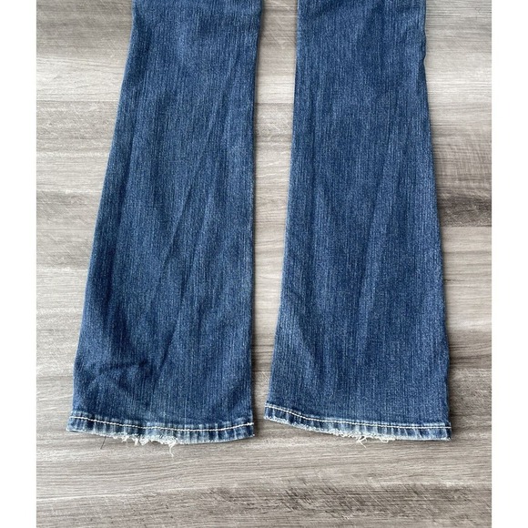 Cello Distressed Boot Cut Jeans Size 9 Embroidered Lace Back Pockets - Picture 7 of 7